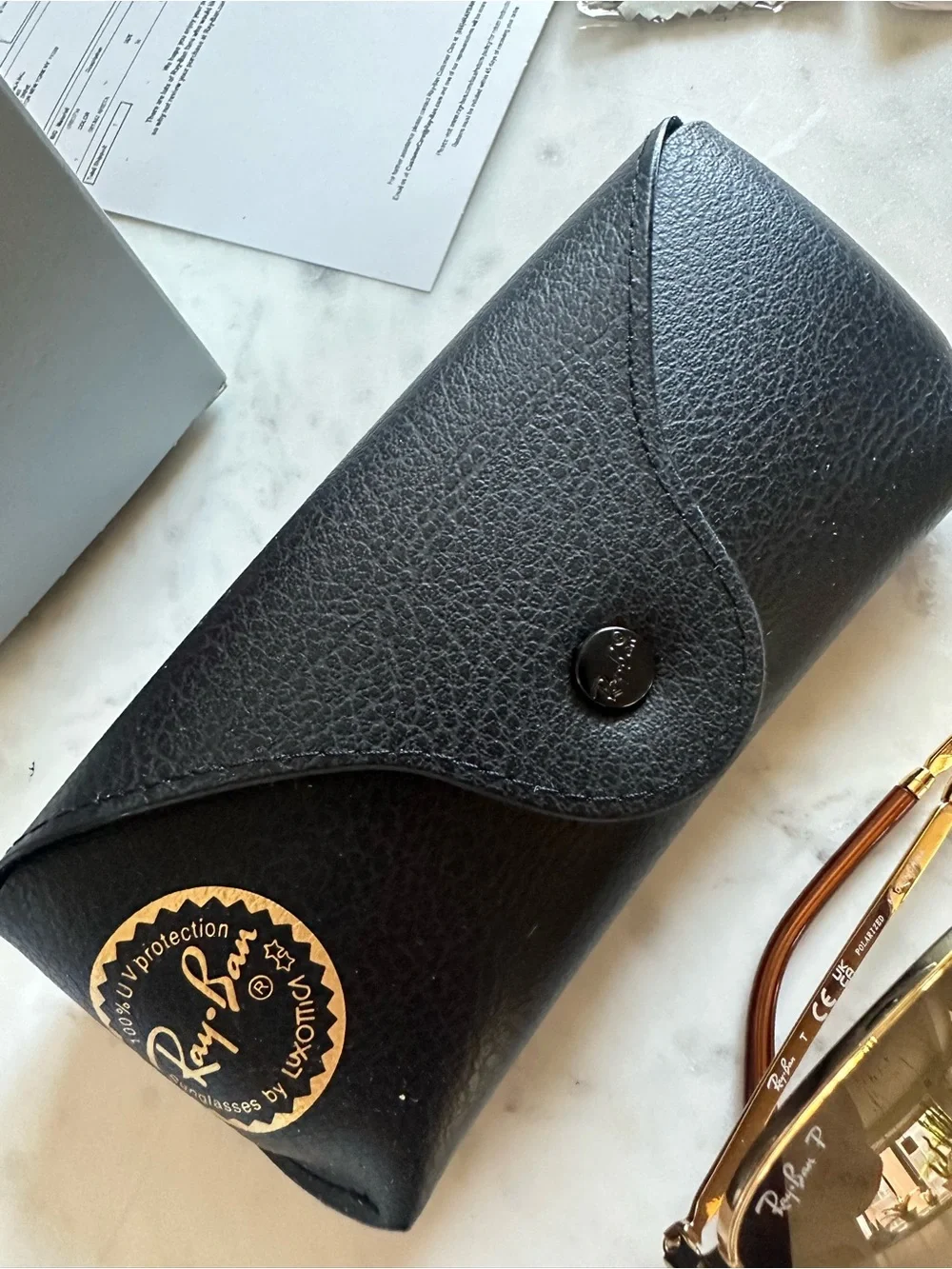 New in box Ray ban woman polarized sunglasses Arista Gold brown 56/18 RB 3734